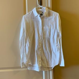 Old Navy White oversized button down